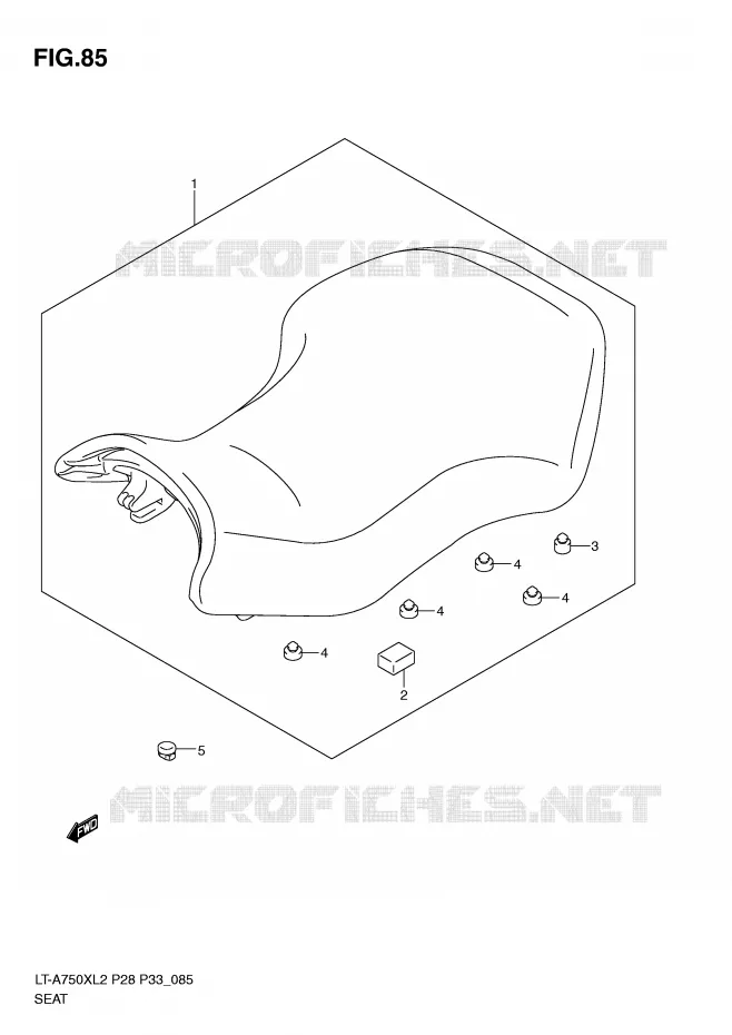 SELLE Suzuki QUAD 750 KINGQUAD 2012  LT-A750XZL2(P28)
