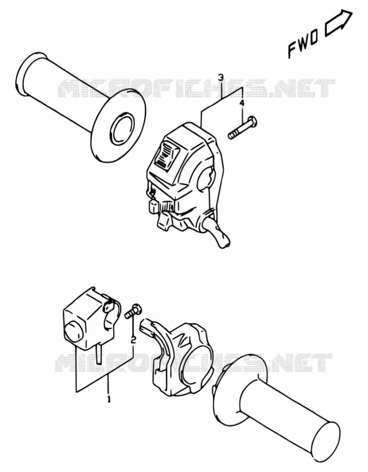 COMMODOS (MODELE W/X, E24) Suzuki MOTO 350 DR 1999  DR350 X (E01,E24)