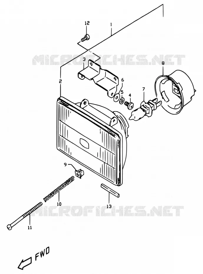 PHARE Suzuki MOTO 350 DR 1999  DR350 X (E01,E24)