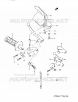 ENSEMBLE LEVIER   POIGNEE GAUCHE (MODELE L/M/N/P) pour Suzuki DR 350 1991