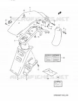 GARDE BOUE ARRIERE (MODELE L/M/N/P) pour Suzuki DR 350 1993