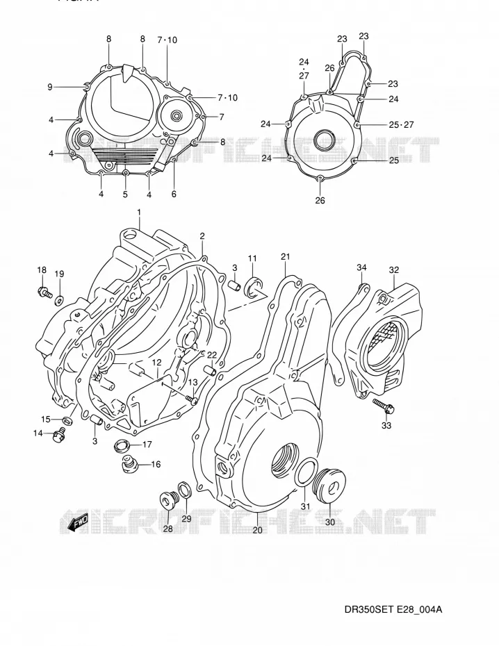 CARTER (MODELE R/S/T) Suzuki MOTO 350 DR 1996  DR350SE T (E03,E28,E33)