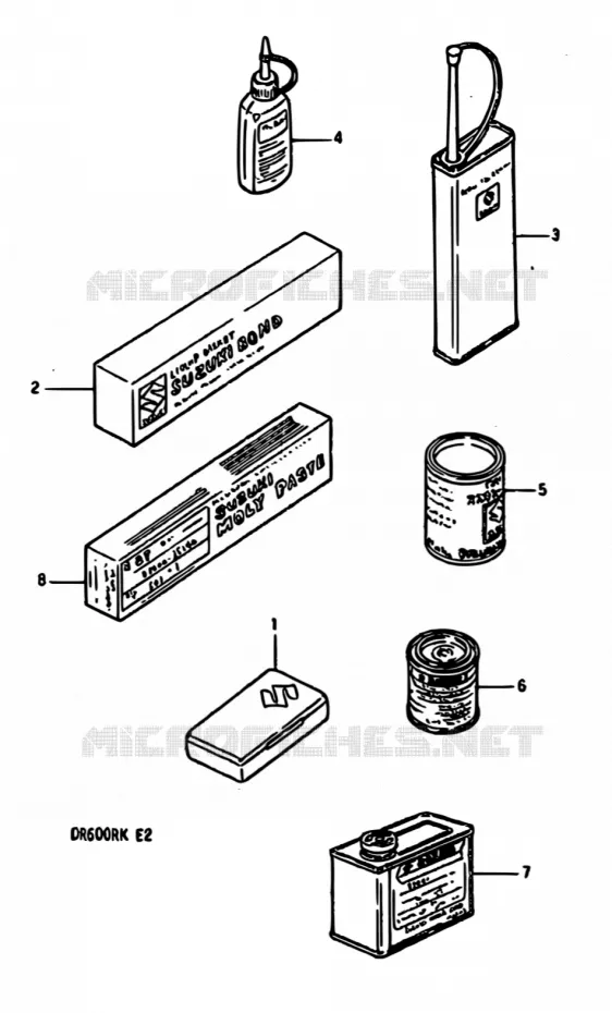OPTIONS Suzuki MOTO 600 DR 1987  DR600R H/DR600RU H