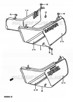 CARENAGES ARRIERE  (MODELE J) pour Suzuki DR 600 1988