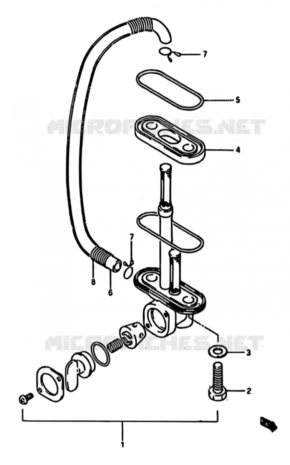 ROBINET D'ESSENCE Suzuki MOTO 600 DR 1989  DR600S F/DR600SU F