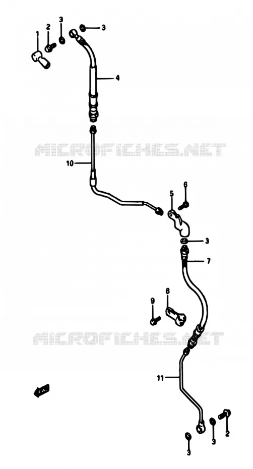 DURITE DE FREIN AVANT Suzuki MOTO 600 DR 1986  DR600S G/DR600SU G