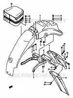 GARDE BOUE ARRIERE pour Suzuki DR 600 1988