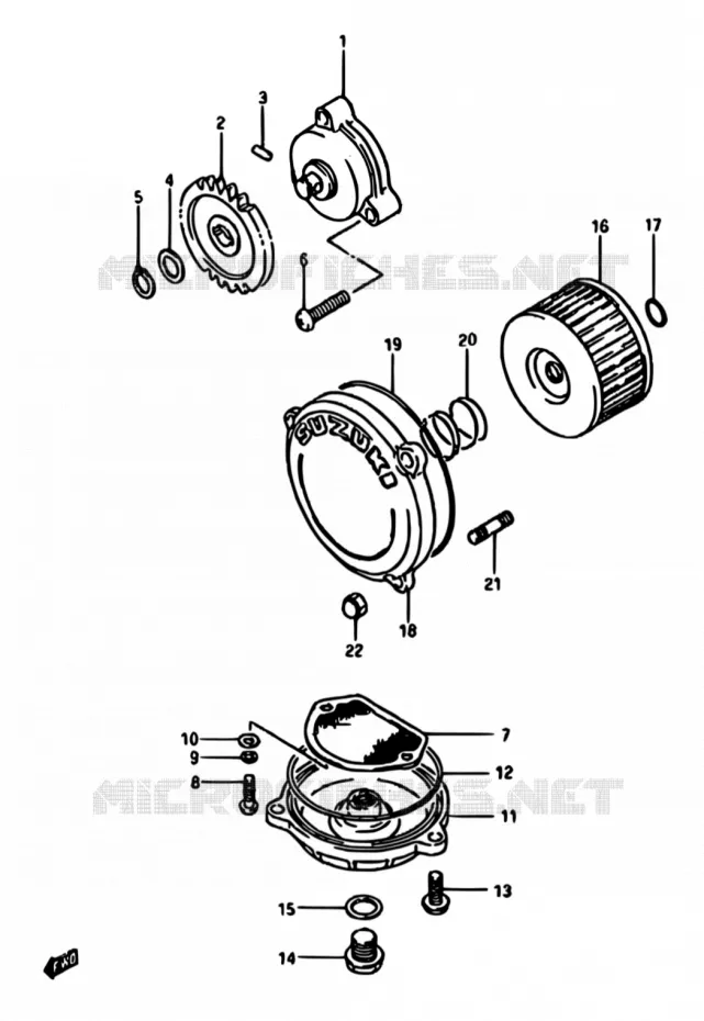 POMPE A HUILE Suzuki MOTO 600 DR 1989  DR600S K/DR600SU K