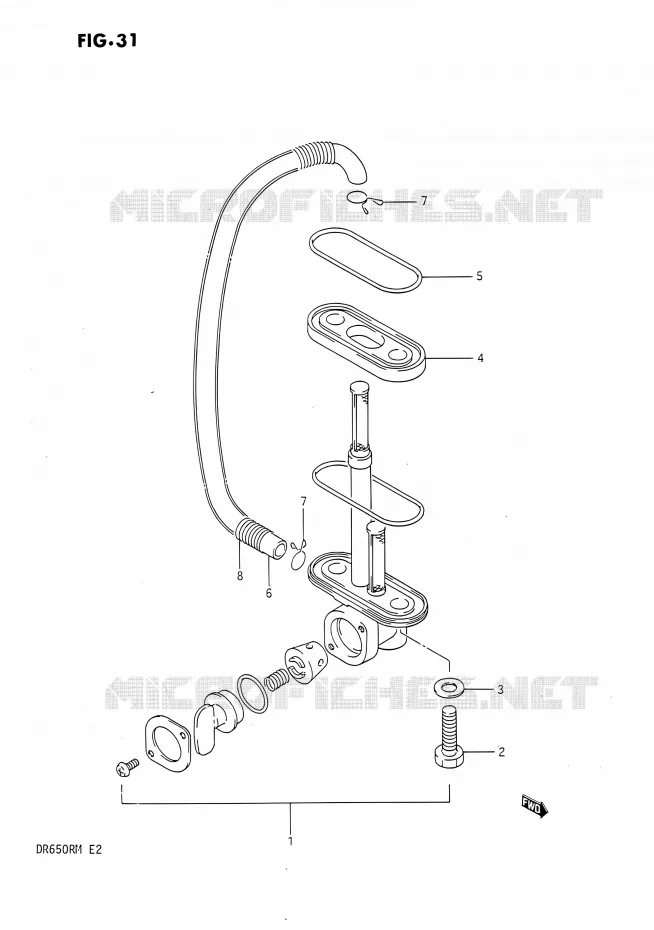 ROBINET D'ESSENCE Suzuki MOTO 650 DR 1990  DR650R L/DR650RU L