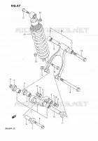 BIELLETTE D'AMORTISSEUR pour Suzuki DR 650 1991