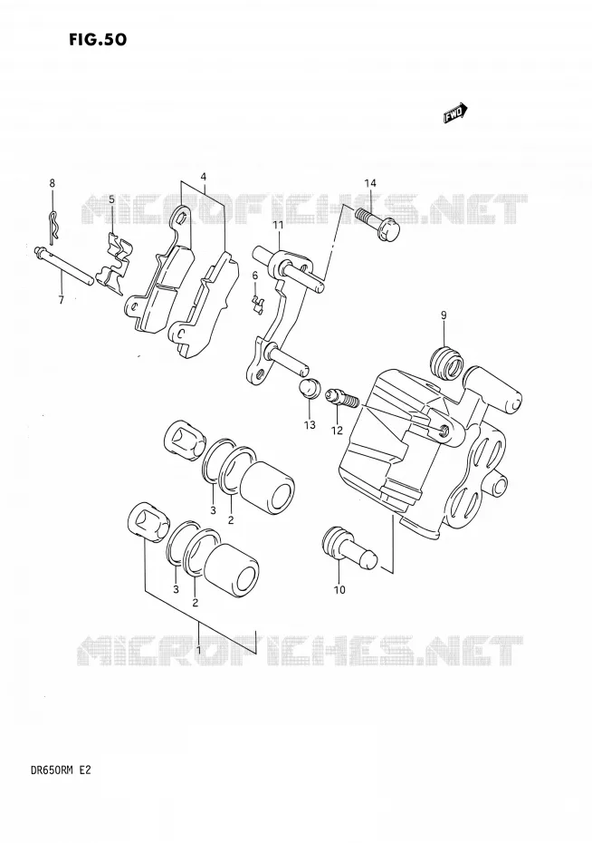 ETRIER DE FREIN ARRIERE Suzuki MOTO 650 DR 1991  DR650R M/DR650RU M