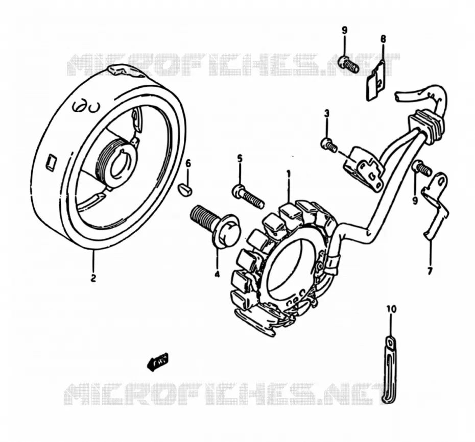 ALLUMAGE ROTOR - STATOR Suzuki MOTO 650 DR 1994  DR650R R/DR650RU R