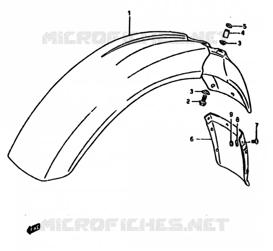 GARDE BOUE AVANT Suzuki MOTO 650 DR 1994  DR650R R/DR650RU R