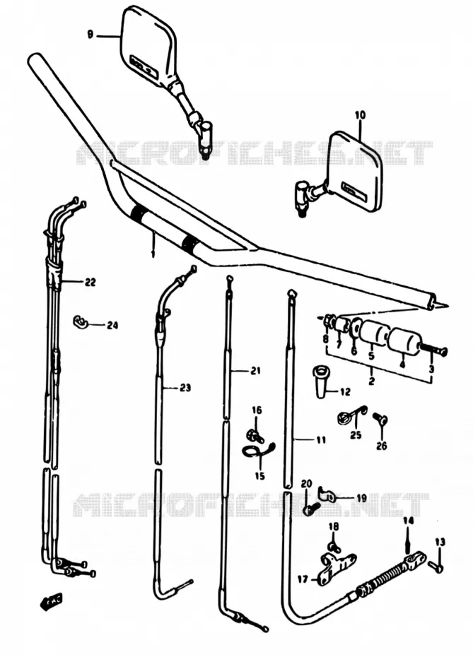 GUIDON Suzuki MOTO 650 DR 1994  DR650R R/DR650RU R