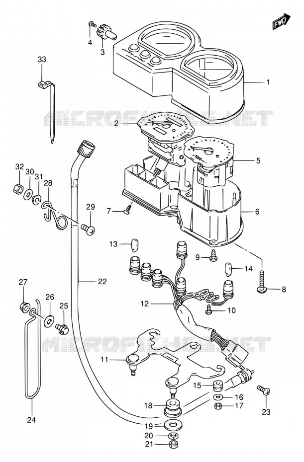 COMPTEUR Suzuki MOTO 650 DR 1994  DR650RE R/DR650REU R