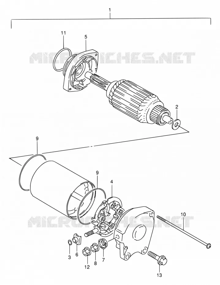 DEMARREUR Suzuki MOTO 650 DR 1994  DR650RE R/DR650REU R