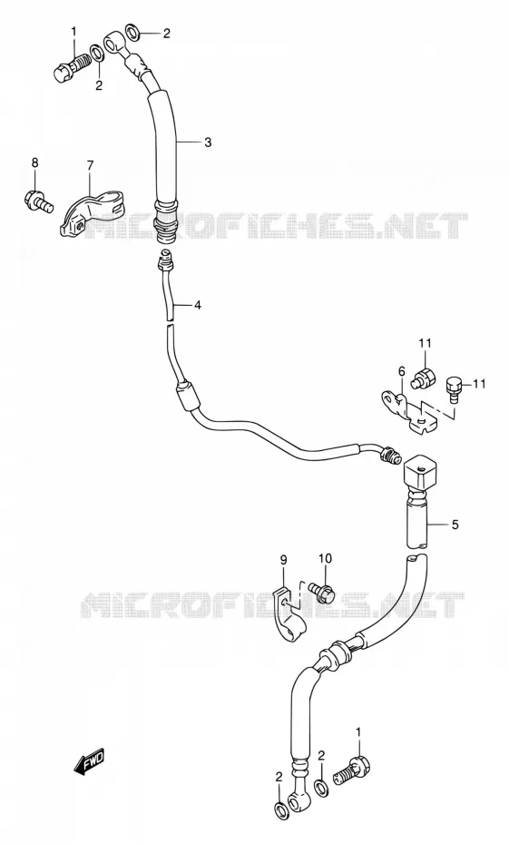 DURITE DE FREIN AVANT Suzuki MOTO 650 DR 1994  DR650RE R/DR650REU R