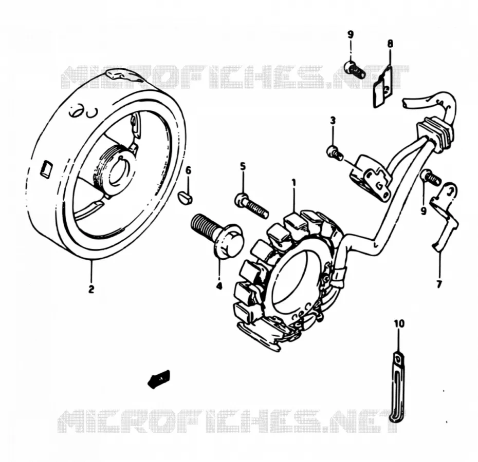 ALLUMAGE ROTOR - STATOR Suzuki MOTO 650 DR 1990  DR650RS M/DR650RSU M