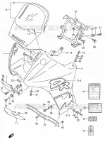 CARENAGES   ETIQUETTES (MODELE M) pour Suzuki DR 650 1991
