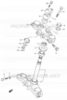 COLONNE DE DIRECTION pour Suzuki DR 650 1991