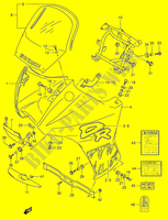 CARENAGES   ETIQUETTES (MODELE N) pour Suzuki DR 650 1992