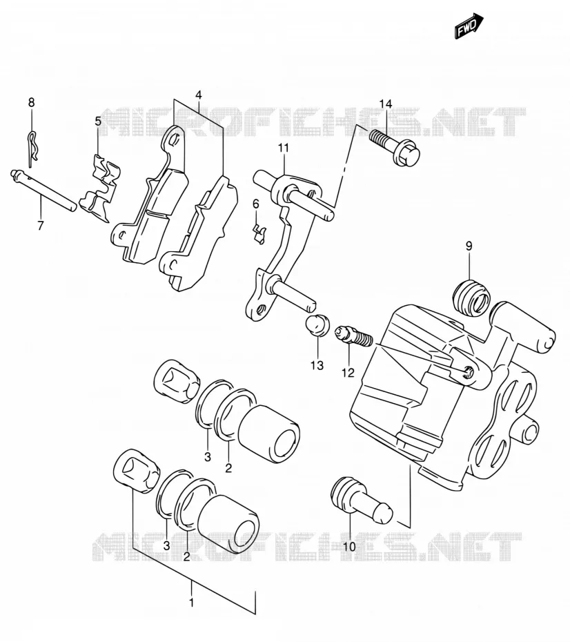 ETRIER DE FREIN ARRIERE Suzuki MOTO 650 DR 1993  DR650RSE P/DR650RSEU P