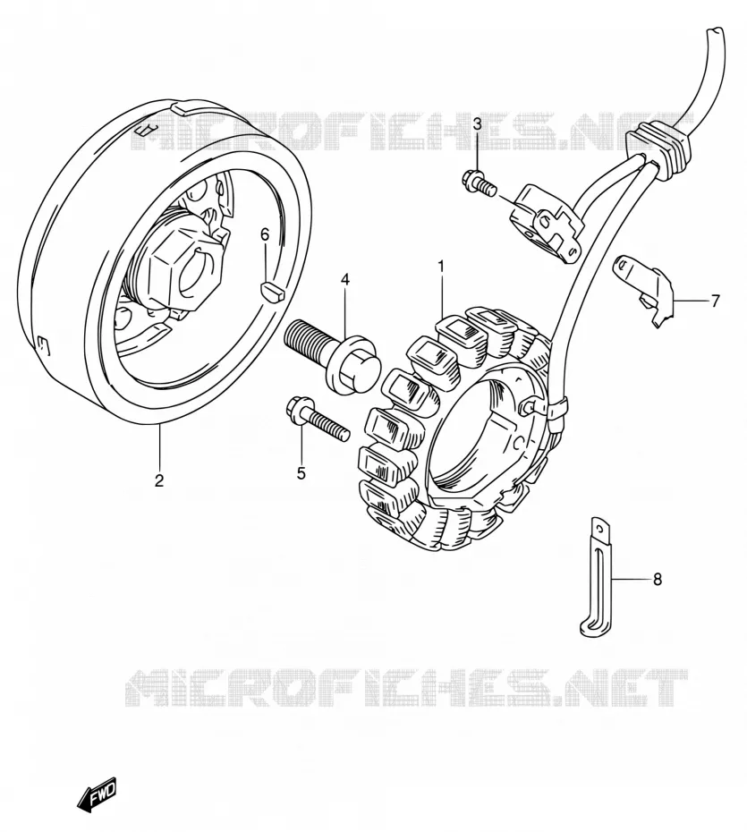 ALLUMAGE ROTOR - STATOR Suzuki MOTO 650 DR 1994  DR650RSE R/DR650RSEU R