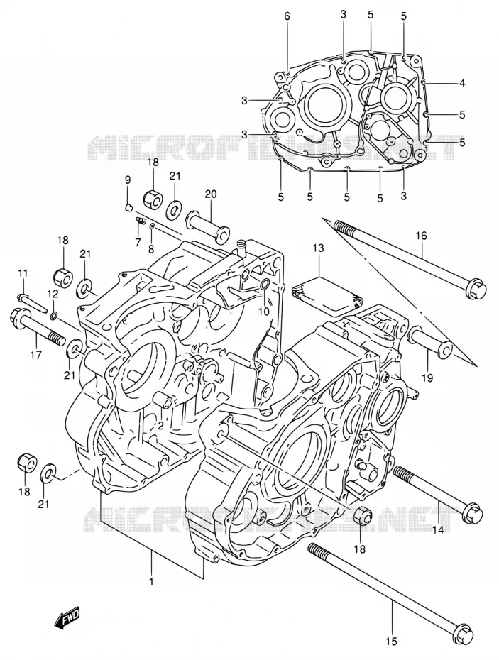 CARTER Suzuki MOTO 650 DR 1994  DR650RSE R/DR650RSEU R