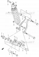 BIELLETTE D'AMORTISSEUR pour Suzuki DR 650 1996