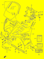 CARENAGES   ETIQUETTES (MODELE T) pour Suzuki DR 650 1996