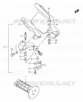 ENSEMBLE LEVIER   POIGNEE GAUCHE pour Suzuki DR 650 1998