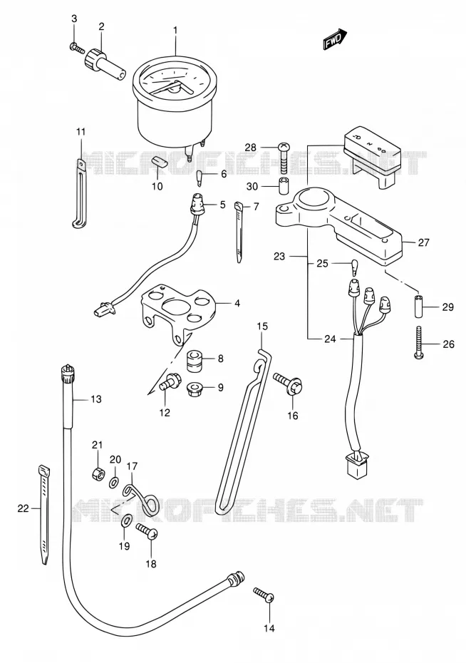 COMPTEUR Suzuki MOTO 650 DR 2001  DR650SE K1 (E03,E28,E33)