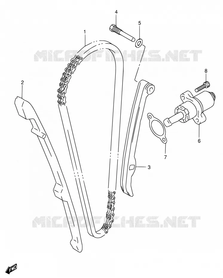 DISTRIBUTION Suzuki MOTO 650 DR 2001  DR650SE K1 (E03,E28,E33)