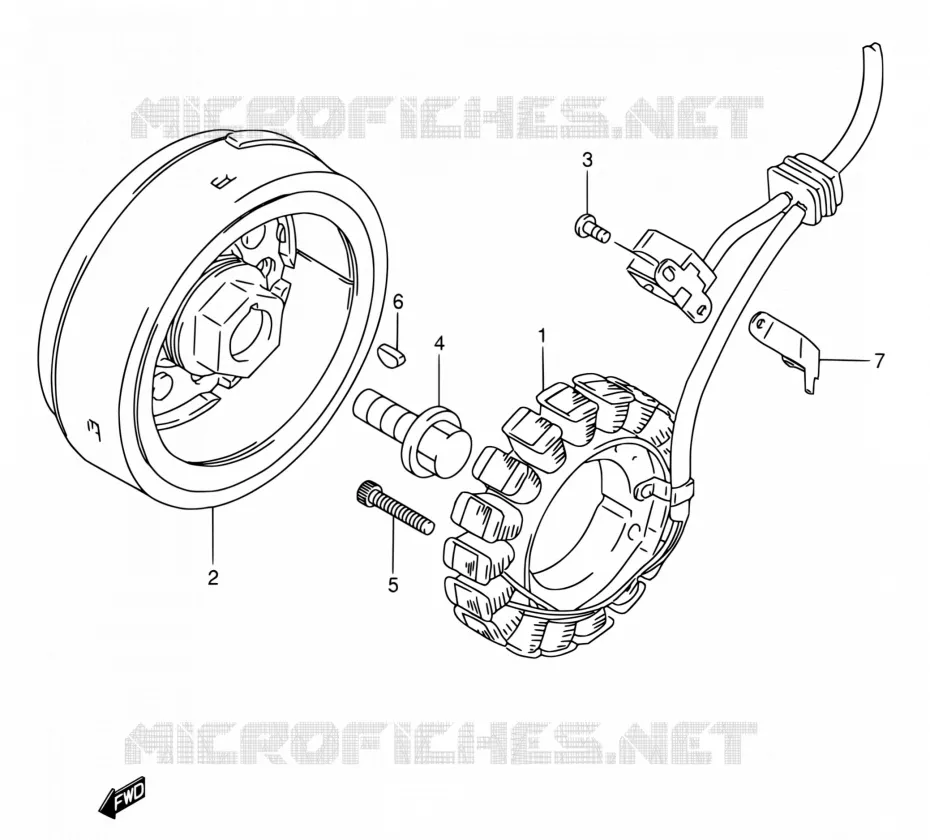 ALLUMAGE ROTOR - STATOR Suzuki MOTO 650 DR 2003  DR650SE K3 (E03,E28,E33)