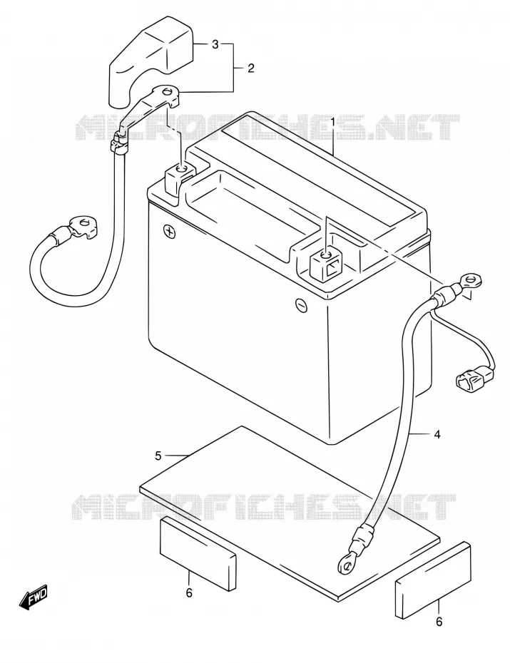 BATTERIE Suzuki MOTO 650 DR 2003  DR650SE K3 (E03,E28,E33)