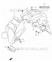 GARDE BOUE ARRIERE pour Suzuki DR 650 2005