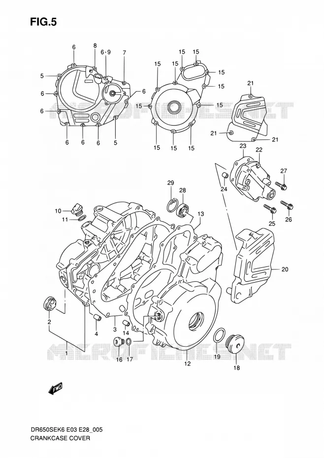 CARTER Suzuki MOTO 650 DR 2010  DR650SE L0 (E03,E28,E33)