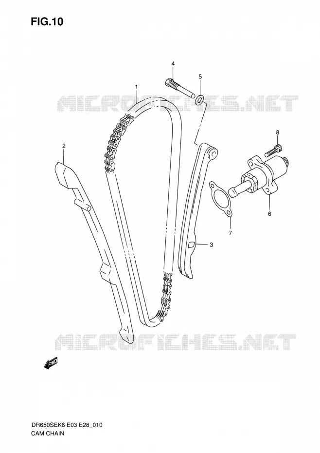DISTRIBUTION Suzuki MOTO 650 DR 2010  DR650SE L0 (E03,E28,E33)