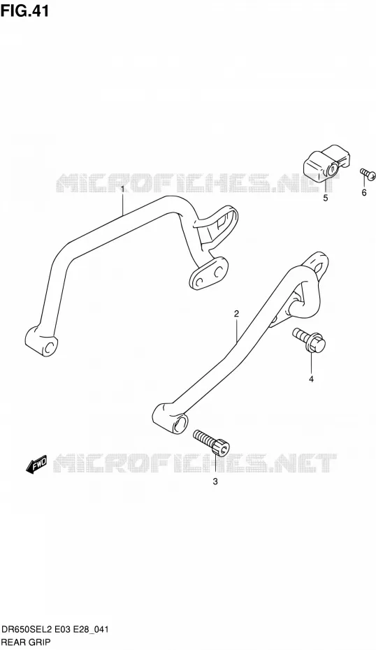 POIGNEE ARRIERE Suzuki MOTO 650 DR 2012  DR650SE L2 (E03,E28,E33)