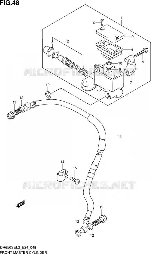 MAITRE CYLINDRE AVANT Suzuki MOTO 650 DR 2013  DR650SE L3 (E24)
