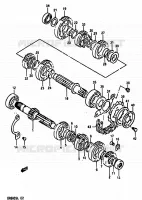 TRANSMISSION pour Suzuki DR 800 1990