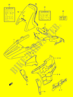 CARENAGES   ETIQUETTES (MODELE M) pour Suzuki DR 800 1991