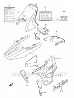 CARENAGES   ETIQUETTES (MODELE M) pour Suzuki DR 800 1991