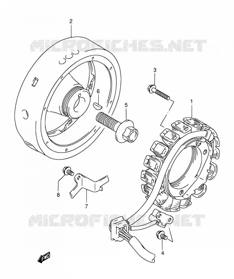 ALLUMAGE ROTOR - STATOR Suzuki MOTO 800 DR 1993  DR800S P/DR800SU P