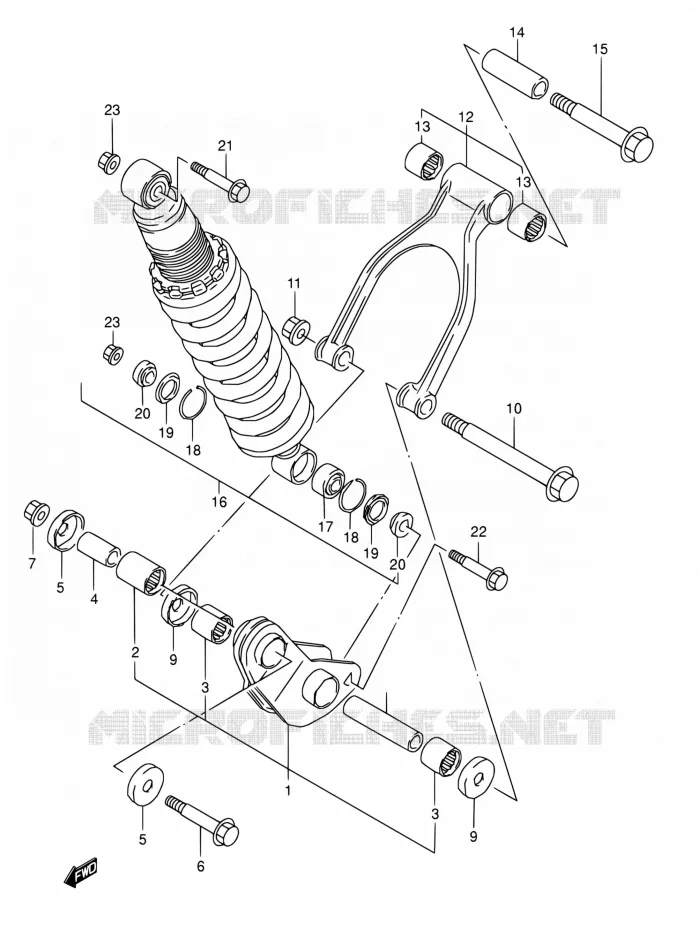 BIELLETTE D'AMORTISSEUR Suzuki MOTO 800 DR 1993  DR800S P/DR800SU P