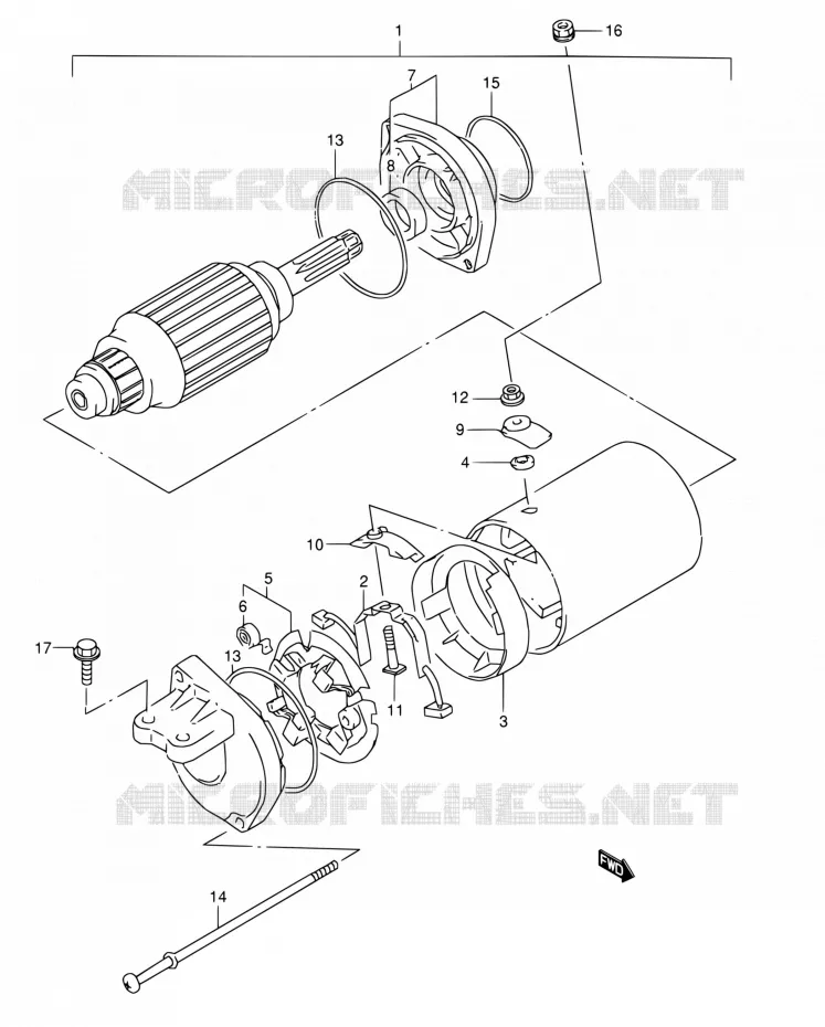 DEMARREUR Suzuki MOTO 800 DR 1994  DR800S R/DR800SU R
