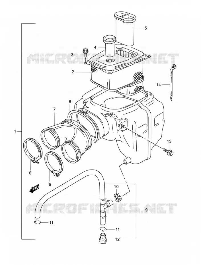FILTRE A AIR Suzuki MOTO 800 DR 1994  DR800S R/DR800SU R