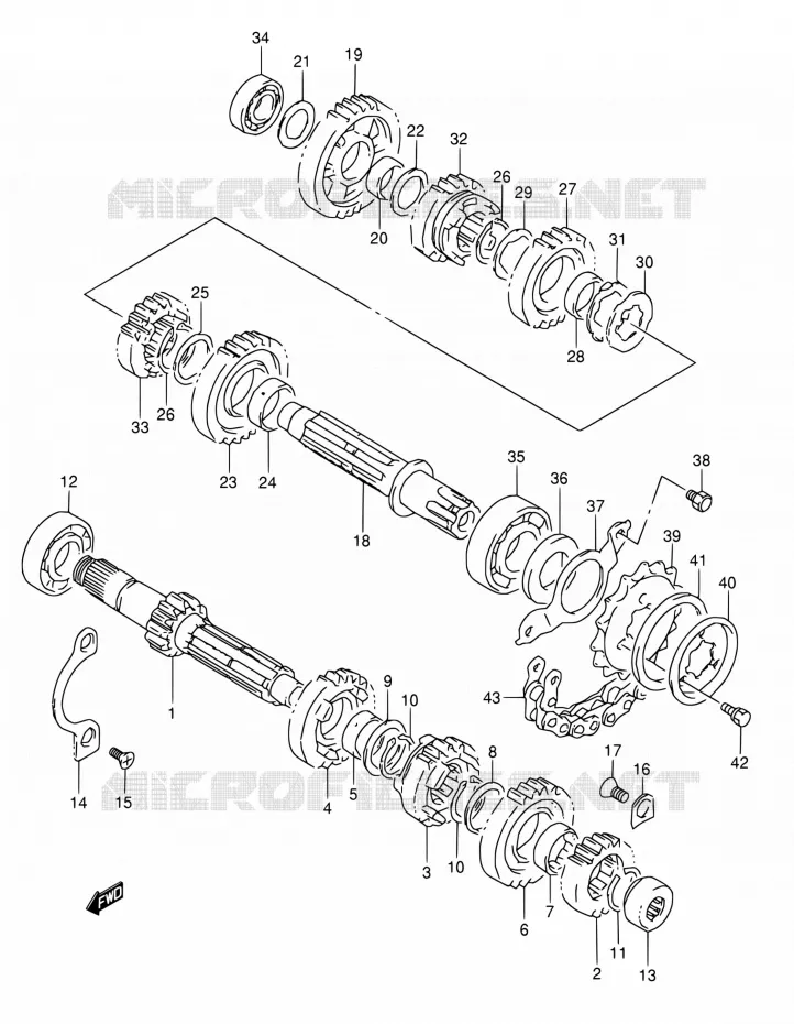 TRANSMISSION Suzuki MOTO 800 DR 1994  DR800S R/DR800SU R