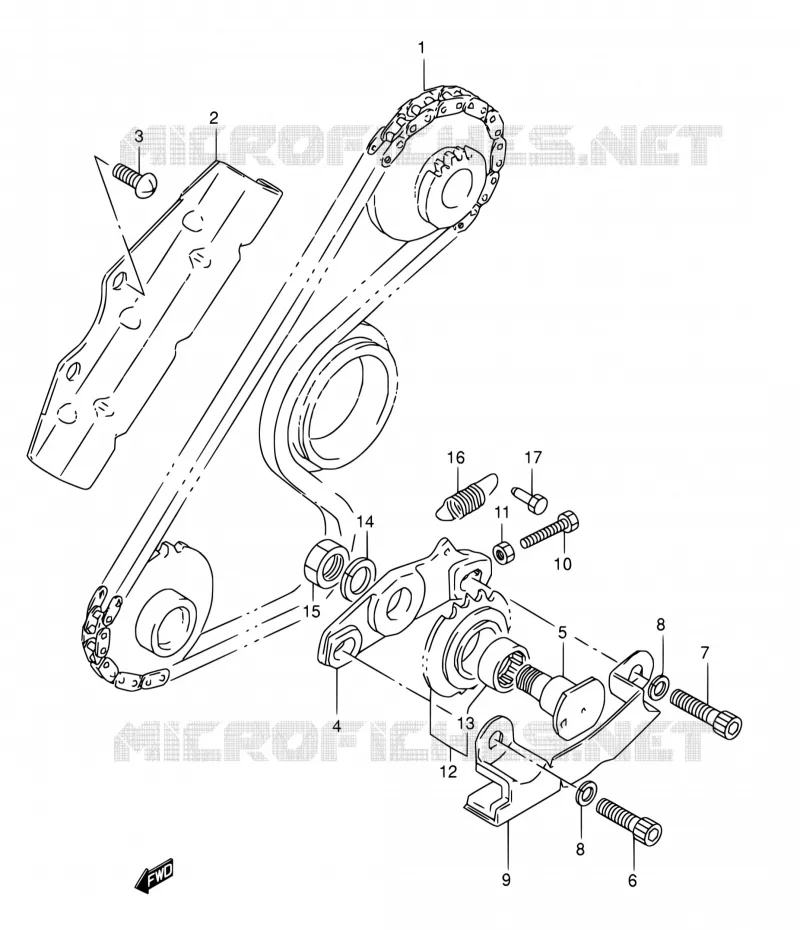 BALANCIER DE CHAINE Suzuki MOTO 800 DR 1995  DR800S S/DR800SU S