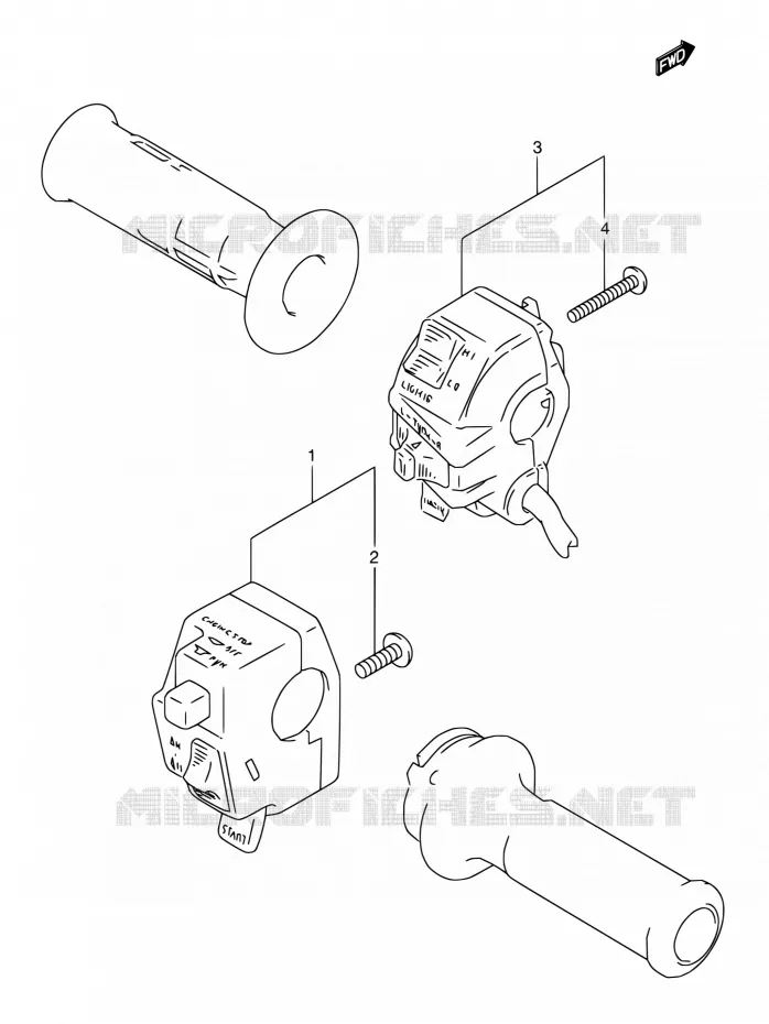 COMMODOS (MODELE M/N/P/R/S) Suzuki MOTO 800 DR 1995  DR800S S/DR800SU S